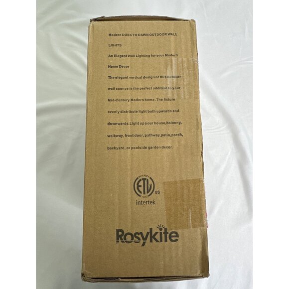 Set of Two Rosykite Dusk To Dawn Outdoor Wall Lights Model ROSY11-2700K - Picture 12 of 12